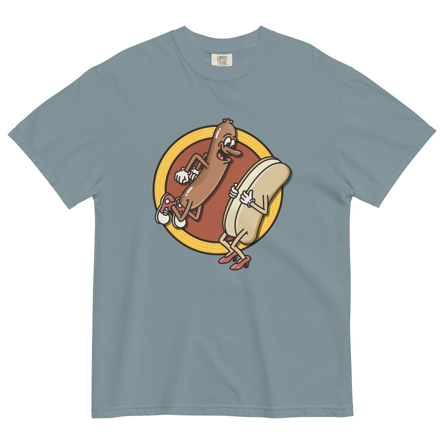 "CATCH!"  Hot Dog and Bun Shirt              Unisex garment-dyed heavyweight t-shirt