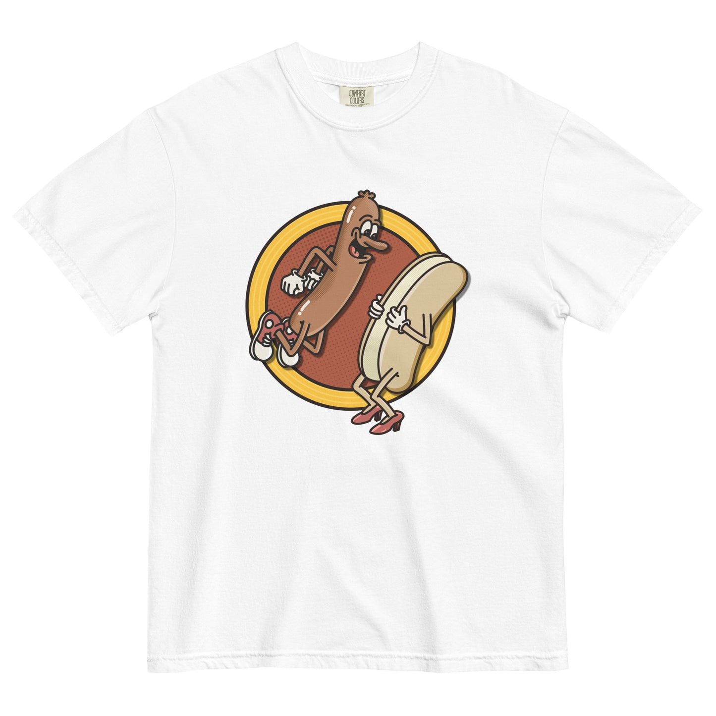 "CATCH!"  Hot Dog and Bun Shirt              Unisex garment-dyed heavyweight t-shirt