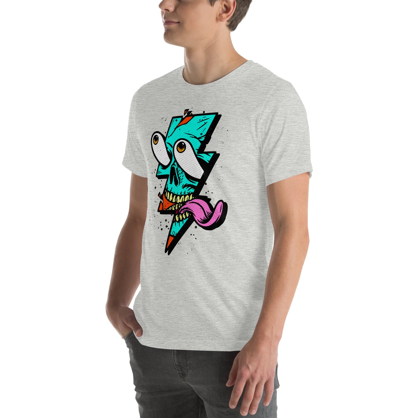 Electric Skull Halftone T-Shirt