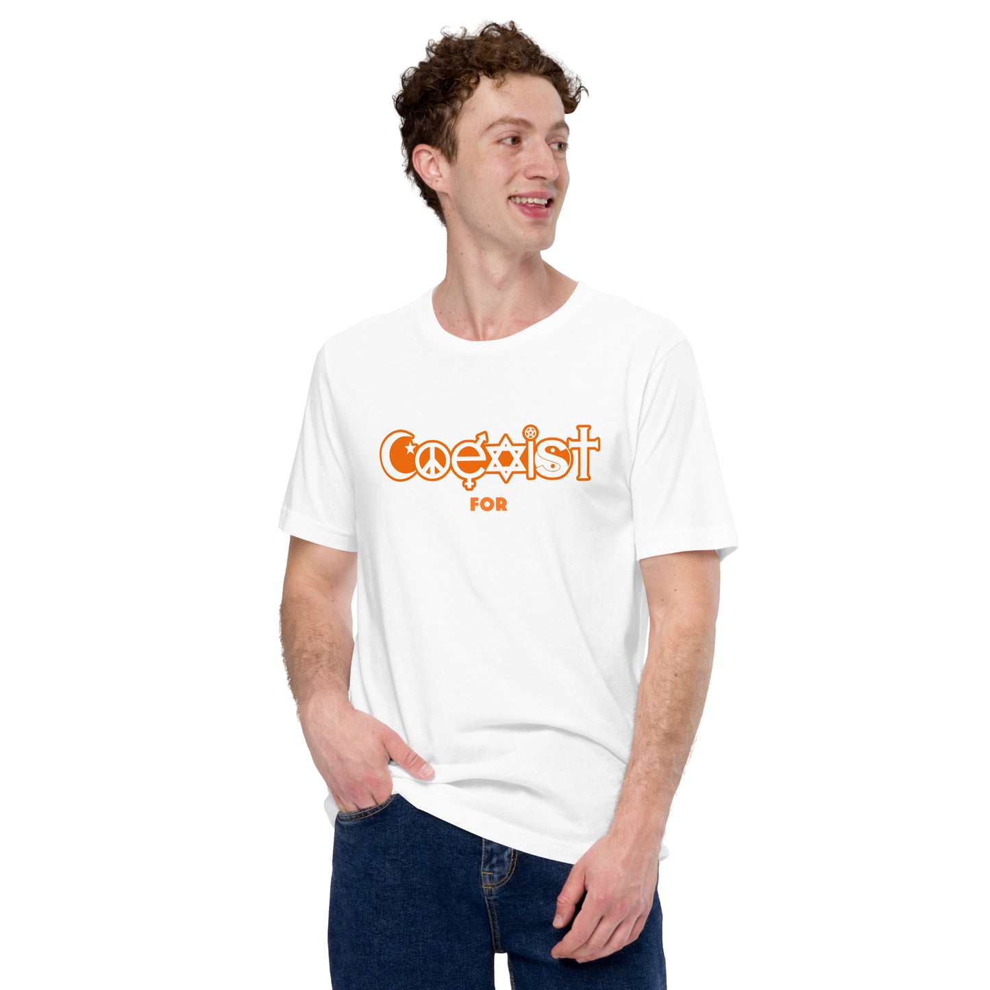 COEXIST Hashtag shirt Change for Monroe Unisex t-shirt