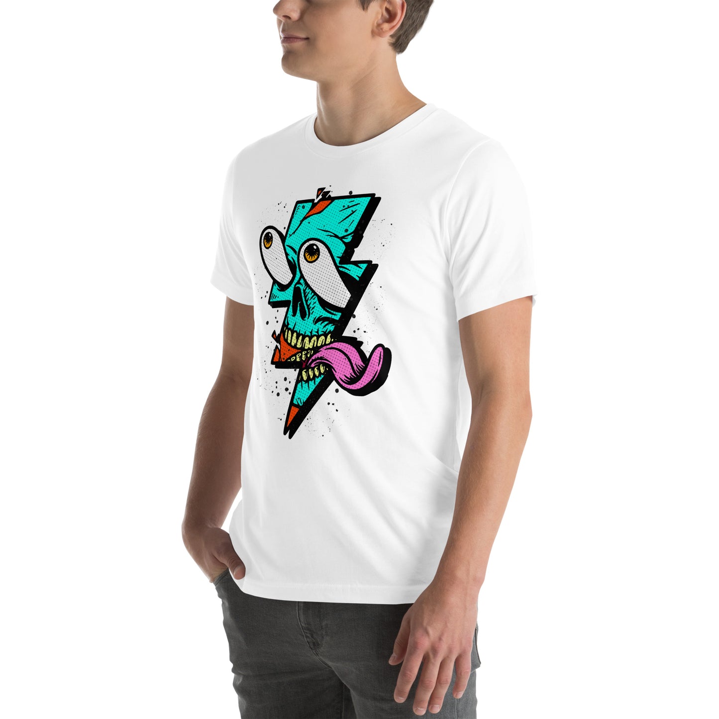 Electric Skull Halftone T-Shirt