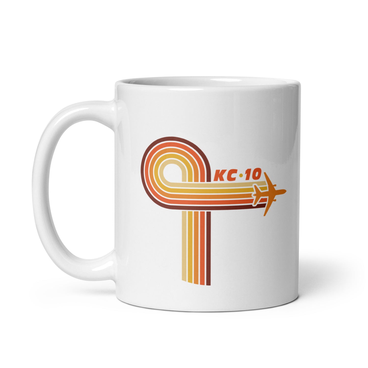 Retro Loop KC-10 White glossy mug