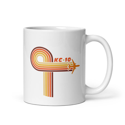 Retro Loop KC-10 White glossy mug