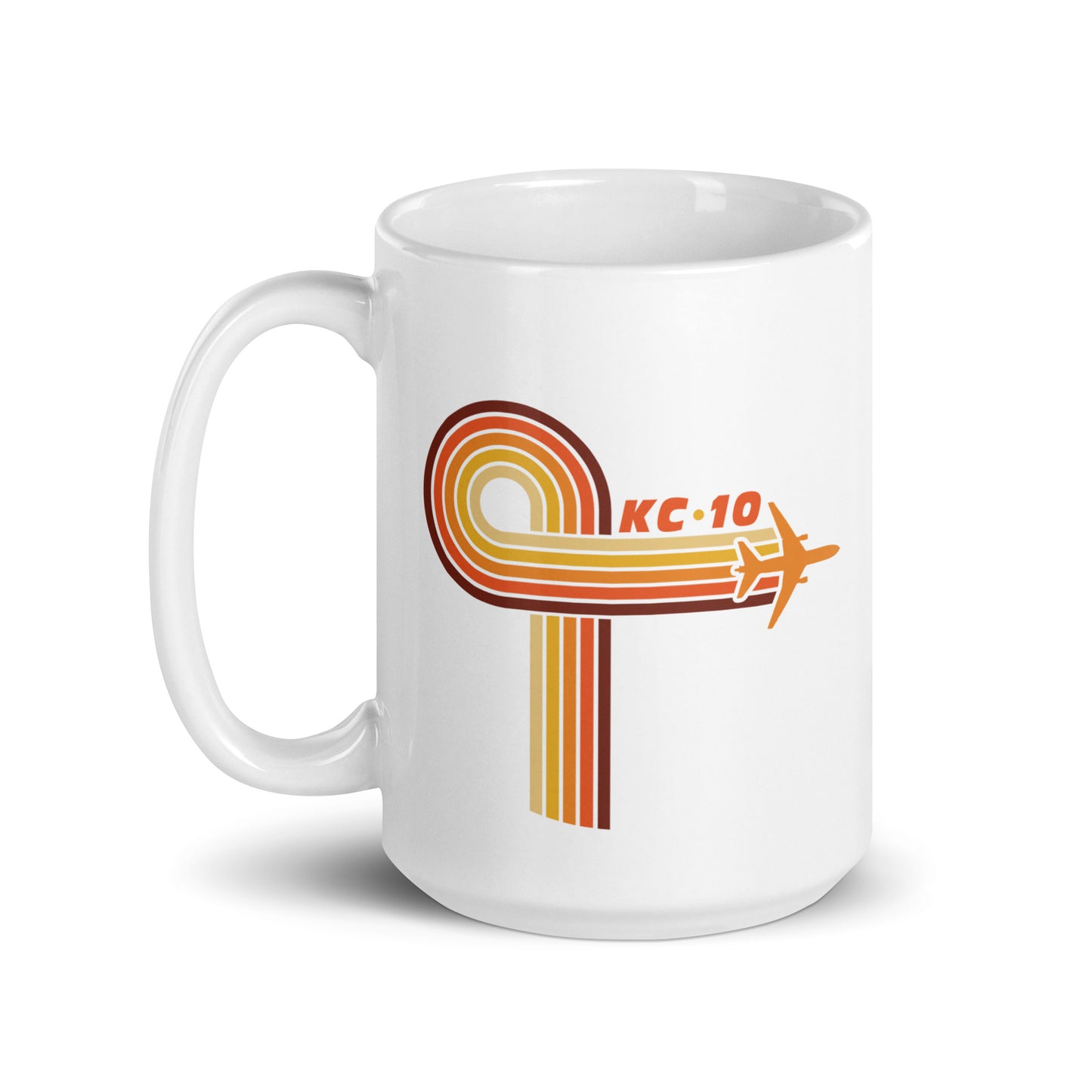 Retro Loop KC-10 White glossy mug