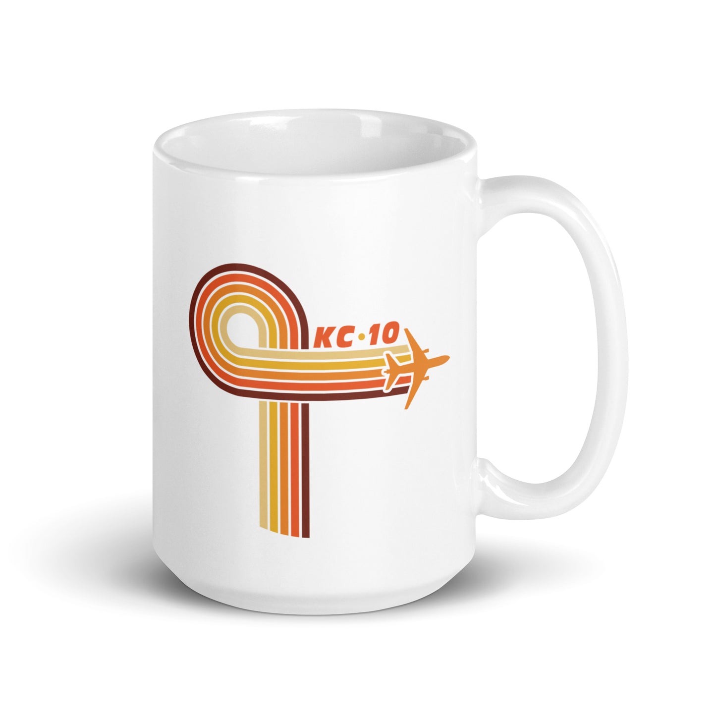 Retro Loop KC-10 White glossy mug